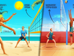 Teknik Dasar Permainan Bola Voli Pantai dan Perbedaannya dengan Voli Indoor